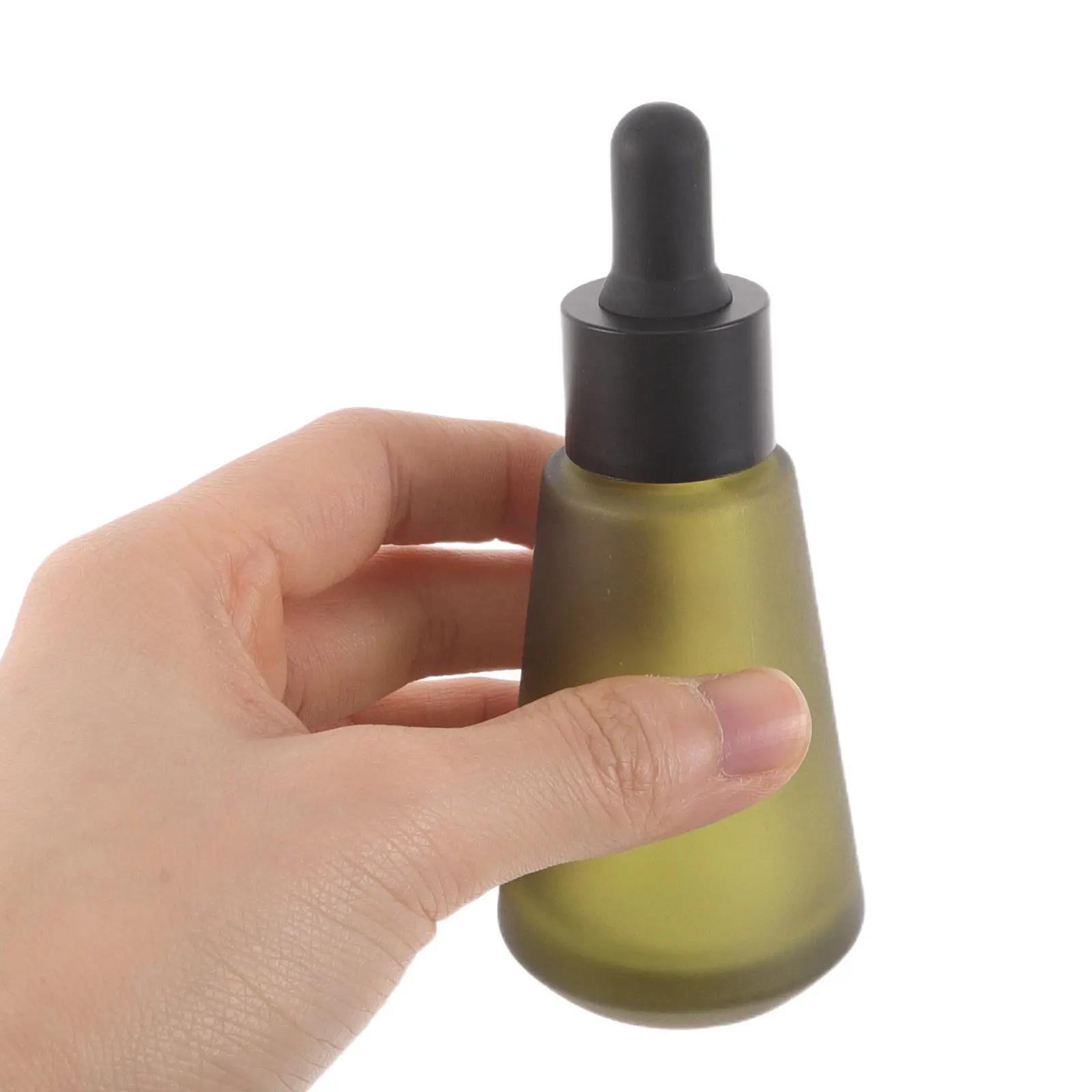 

8 шт., 30 мл, конические зеленые стеклянные флаконы-капельницы, бутылки для эфирных масел, герметичные, светонепроницаемые, для ухода за кожей, парфюмерии