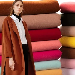150cm Width Autumn and Winter Solid Color Thickened Double-sided Brushed Cashmere Woolen Fabric Coat DIY Clothing Sewing Fabric
