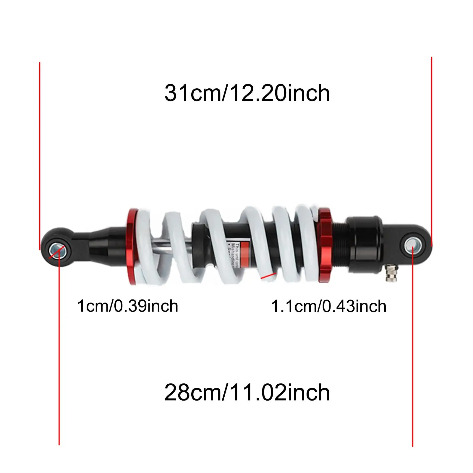 11inch 280mm Rear Shock Absorber for Sport Bikes All-terrain Vehicle