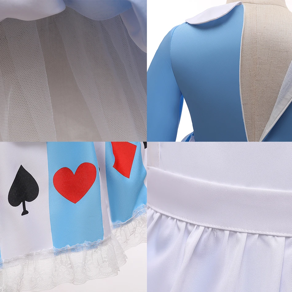 Alice In Wonderland Cosplay Maid Dress Lolita Fantasy Role Playing Party Costume Halloween Carnival Birthday Surprise Gift