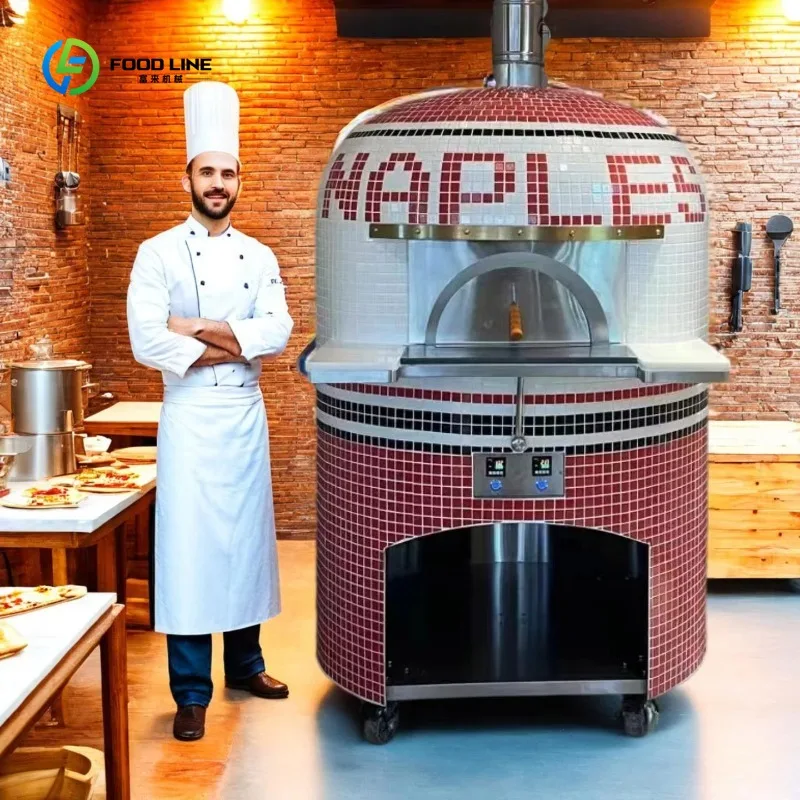 Commercial Grade Neapolitan Pizza Oven Italian Design Tiles Stone Brick Multi Fuel Electric Gas Wood Indoor Use Customized