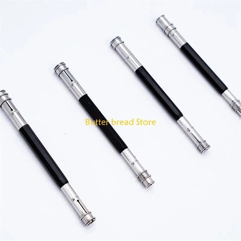 W89C تمديد قلم قلم مزدوج قابل للتعديل قلم رصاص طول القلم المعدني مقبض مطول قلم رصاص موسع الخشب قلم رصاص الخشب