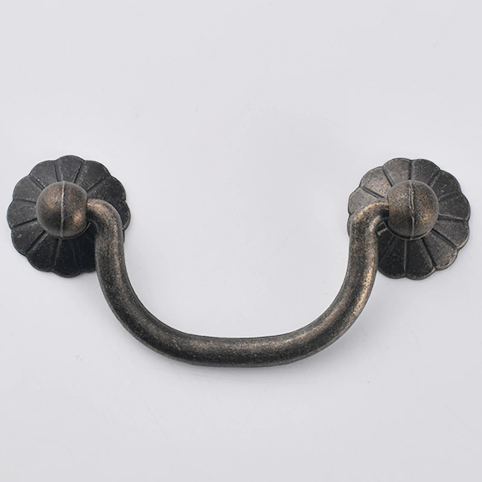 Chinese classical antique furniture drawer handle solid zinc alloy clothing cabinet door small handle hole distance 62mm