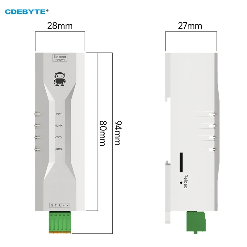 RS232 to Ethernet Serial Port Server CDEBYTE NE2-D12 Ultra Small Volume MQTT 2 Way Socket Link ModBus Gateway TCP/IP to RTU