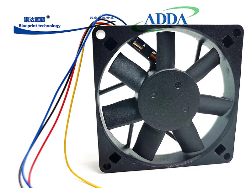 AD0812HB-D7B Nouveau Adda Double Boule 12V Contrôle De Température PWM Quatre Fils 8015 Alimentation Cas Ventilateur De Refroidissement