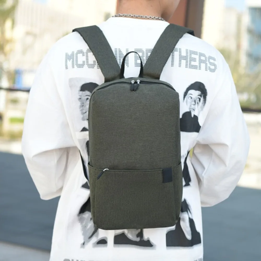 Solid Color Small Backpack Casual Large Capacity Waterproof Book Bags Schoolbag Travel Bag School Bags Teenagers