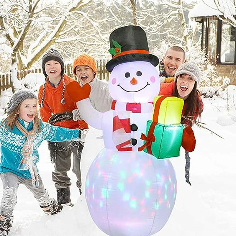 

Inflatable Snowman LED Christmas Decoration Luminary Lighting Indoor Outdoor Decoration 1.5m Air Pump Snowman Warm Atmosphere