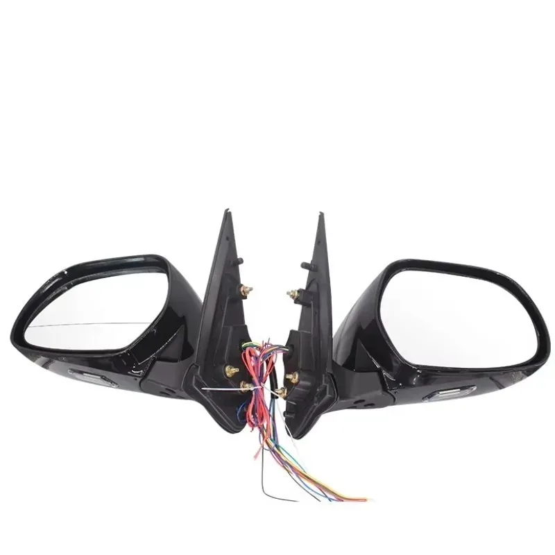 For Black Reflector Rearview Mirror Side Mirror Exterior With Led Light For Hiace