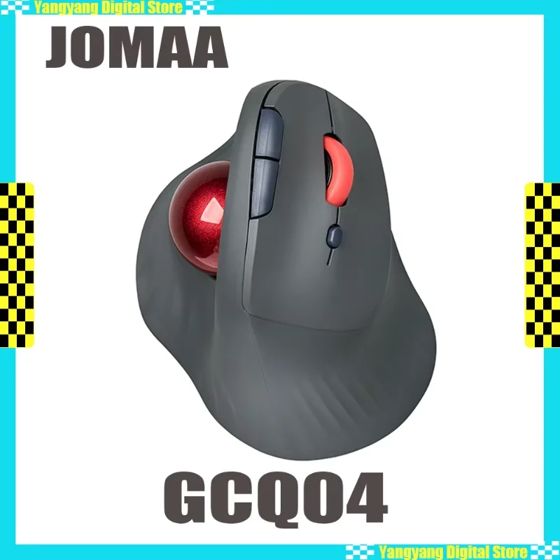 

JOMAA GCQ04 Ergonomic Wireless Bluetooth 2.4G Trackball Vertical Mouse Silent Drawing Office Rechargeable for Windows Mac IPad