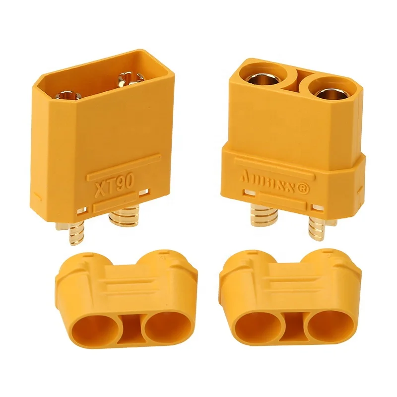 30PCS Amass XT90 Plug 4.5mm Gold Plated Banana Connector XT90H With Sheath Housing Female Male Connectors For RC Lipo Battery