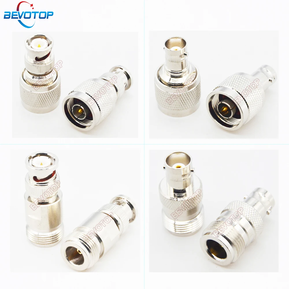 1 PCS BNC to N Adapter RF Connectors Straight N Male/Female to BNC Male/Female Adapter Coaxial Adapter Kit 50 Ohm BEVOTOP