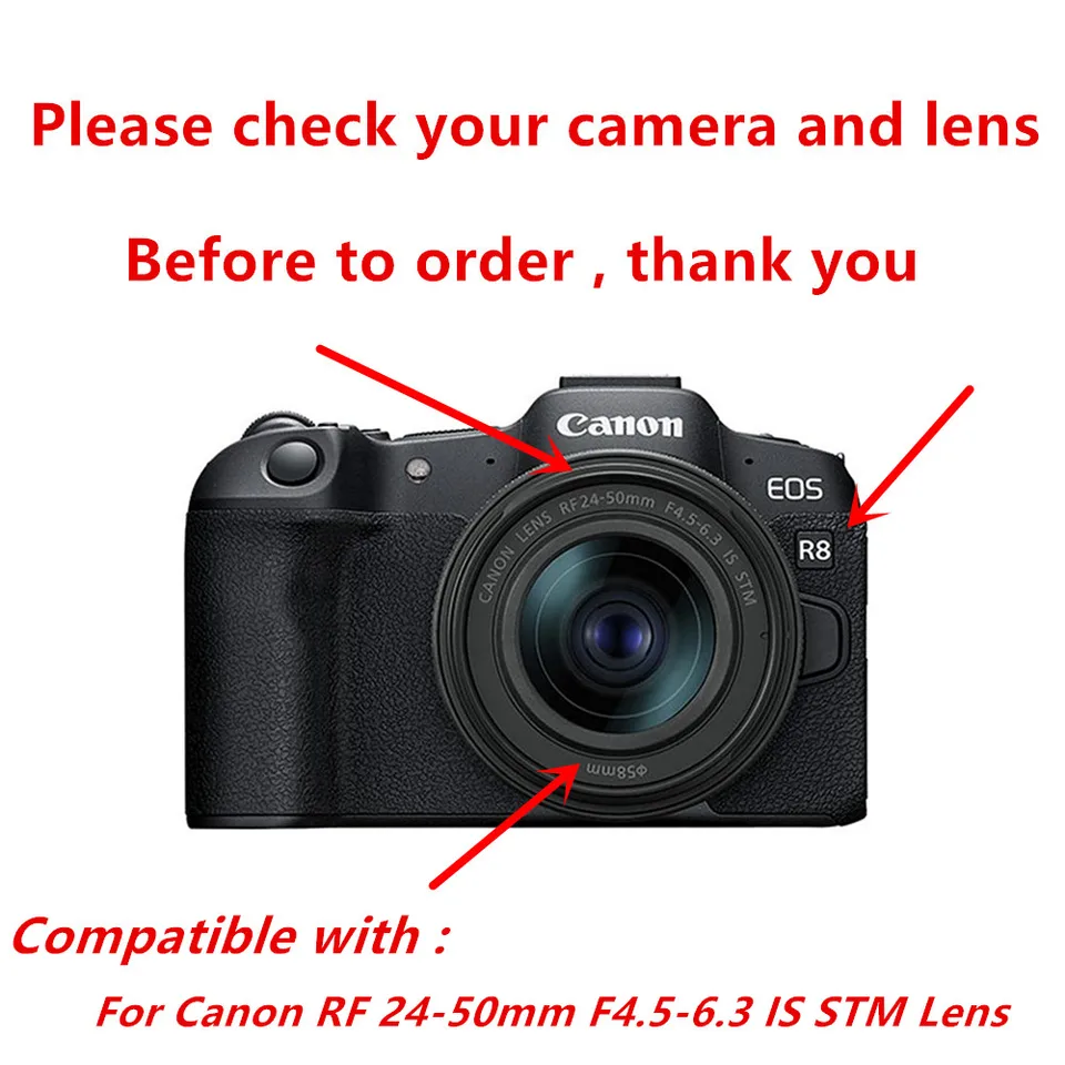 58mm UV Filter EW63C Lens Hood For Canon RF 24-50mm RF-S 14-30mm