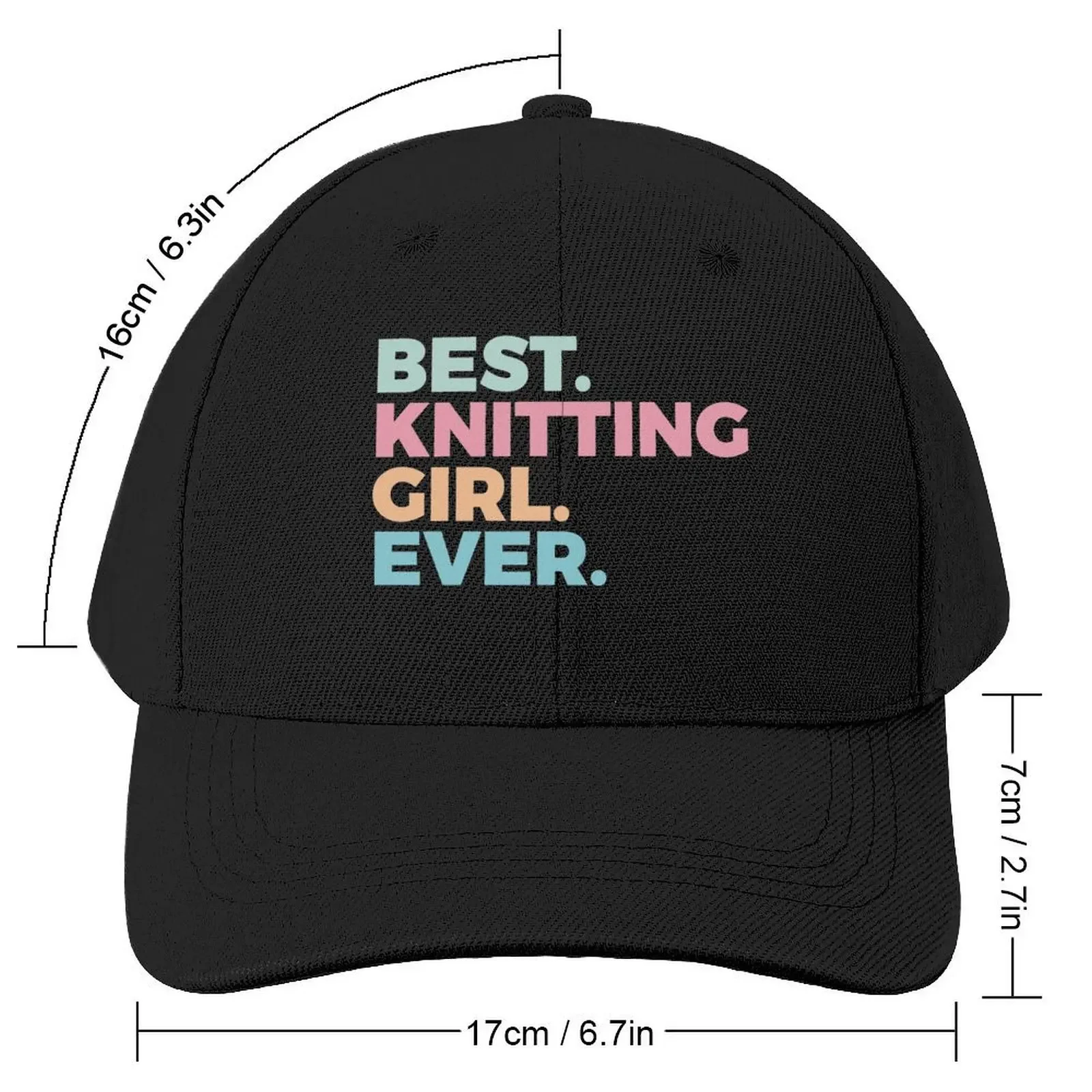 Best Knitting Girl Ever Knitting Lover Arts And Crafts Baseball Cap Hat Man For The Sun Cosplay Golf Men Women's