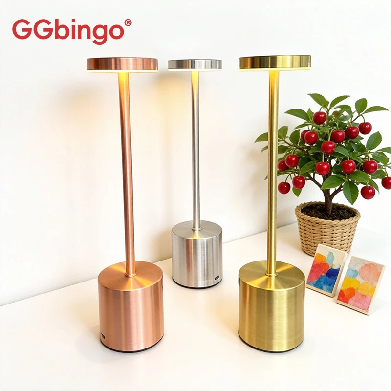 

Настольная лампа GGBingo USB с перезаряжаемой батареей, металлическая, светодиодная, ночник, для гостиной, декоративная, для рабочего стола