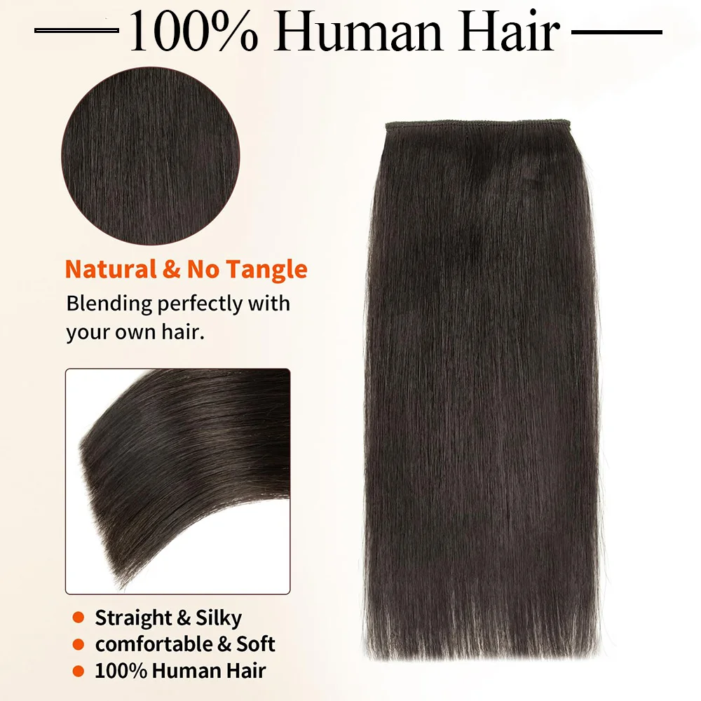 YWUEXT وصلات شعر قصيرة بمشبك في شعر بشري حقيقي مشبك قصير صغير في قطعة الشعر للنساء إضافة حجم أو تسليط الضوء على 10-30 سنتيمتر