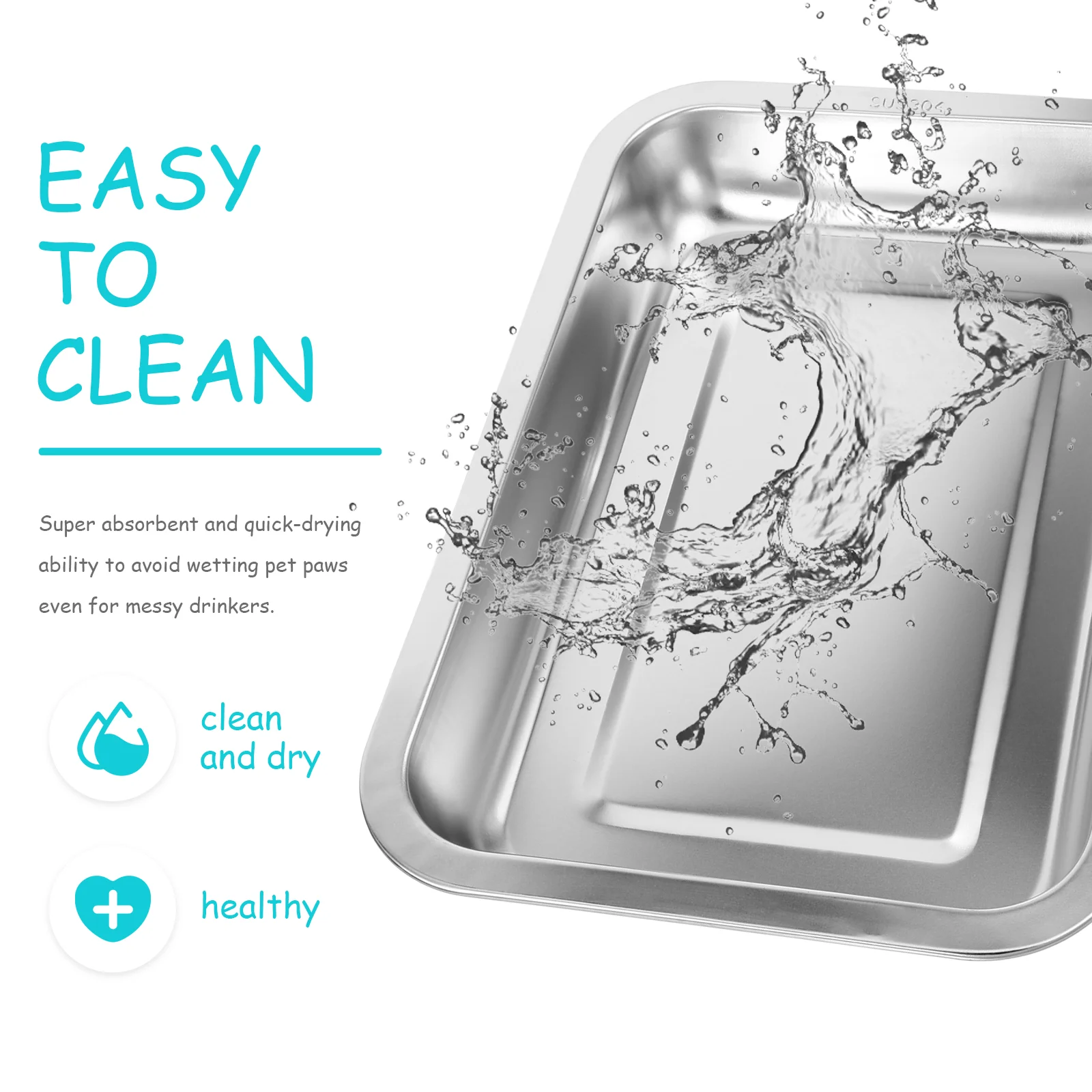 Stainless Steel Cat Litter Box Wicker Decals Boxes for Cats Open Type Toilet Bedpan Rabbit Tray Shallow Garbage Can