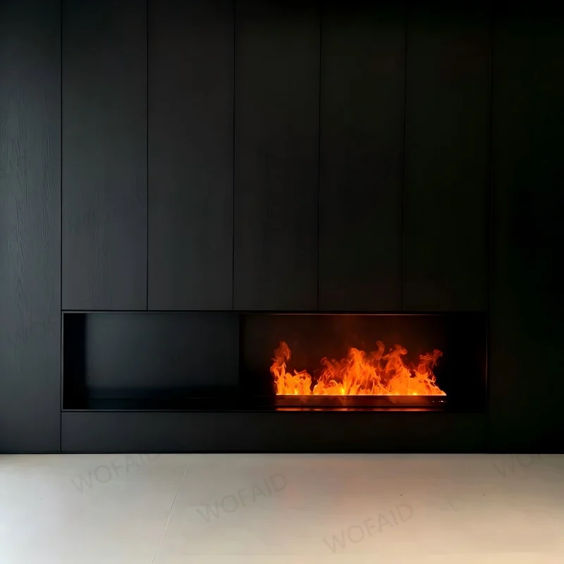Customizable Size Water Vapor Fireplace Water Vapor Fireplace with Auto Shut Off When Water Low Sensor Protection Firebox