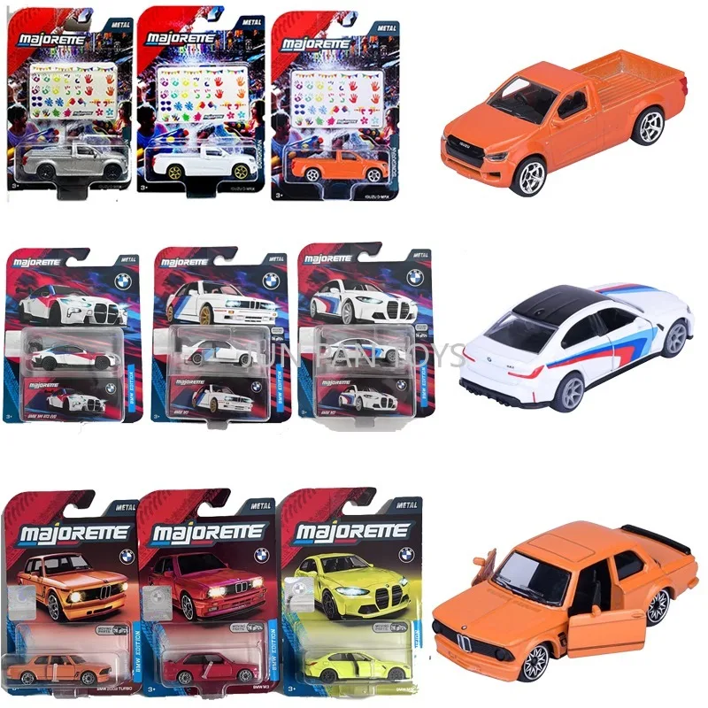 Coche a Escala 1:64 Original Majorette, Edición BMW M3 E30 M4 GT3 2002 Turbo, Isuzu D-Max Songkran Pickup, Modelo de Aleación Metálica, Juguete de Regalo