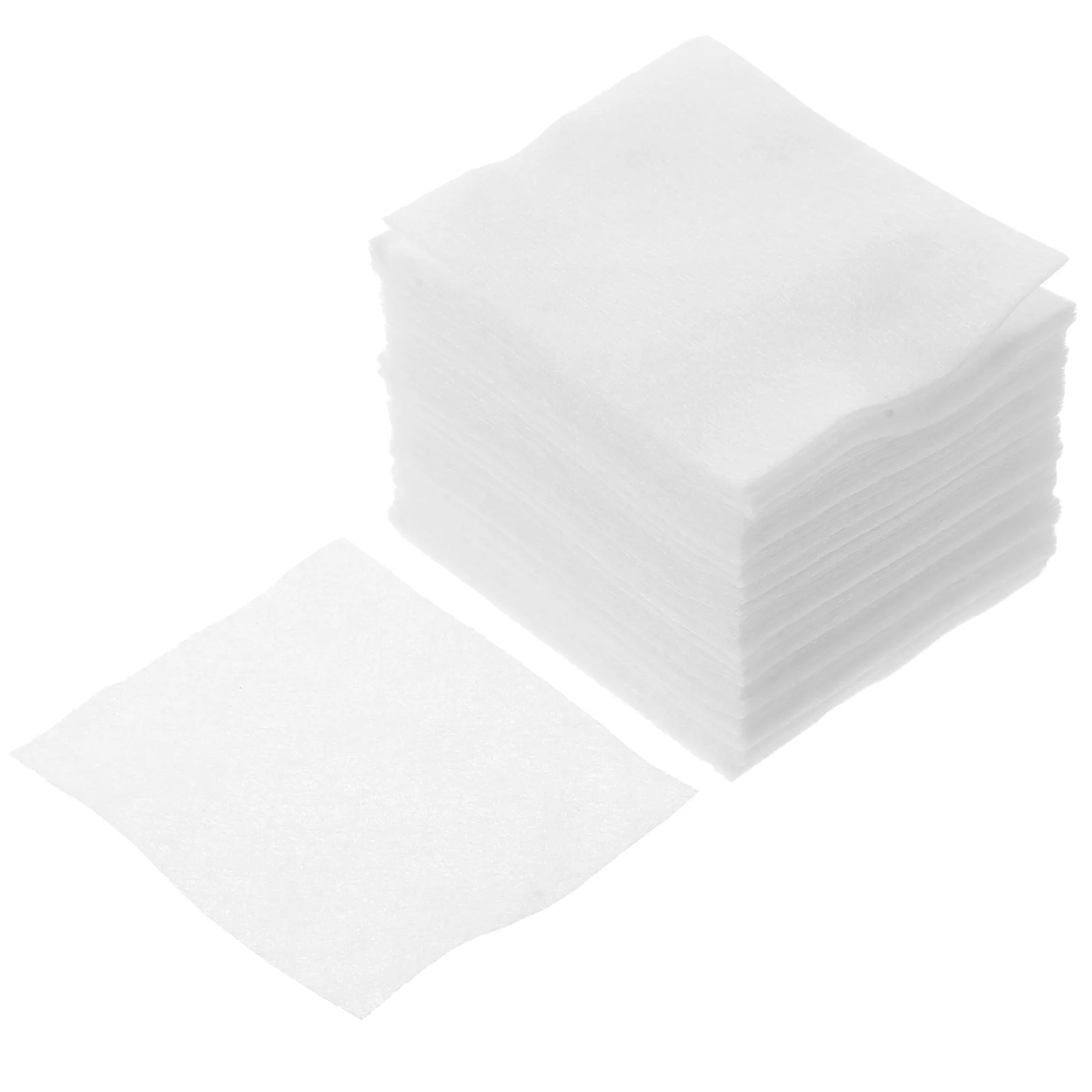 1000枚入り不織布メイク落としパッド、100％天然コットン、薄手コットン、ネイルポリッシュ除去用、プラスチックボックス入り、顔用