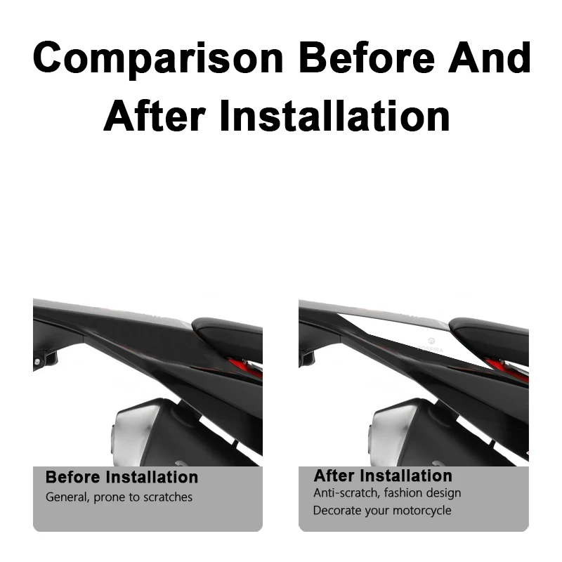 POSFIRA Motorcycle Rear Seat Panel Sticker Vinyl Decals for Aprilia SX125 RX125 SX 125 RX 125 2025 Decoration Accessories