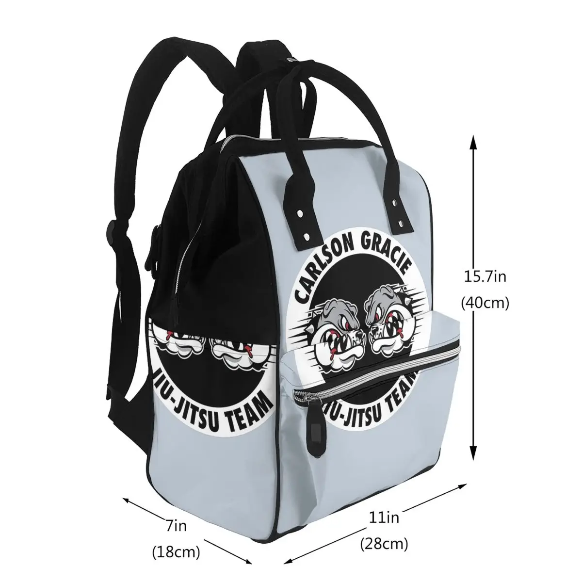 Carlson Gracie Jiu-Jitsu Team Student Backpack School Bag Hiking Travel Daypack for Men Women Bookbag Shoulder Bags