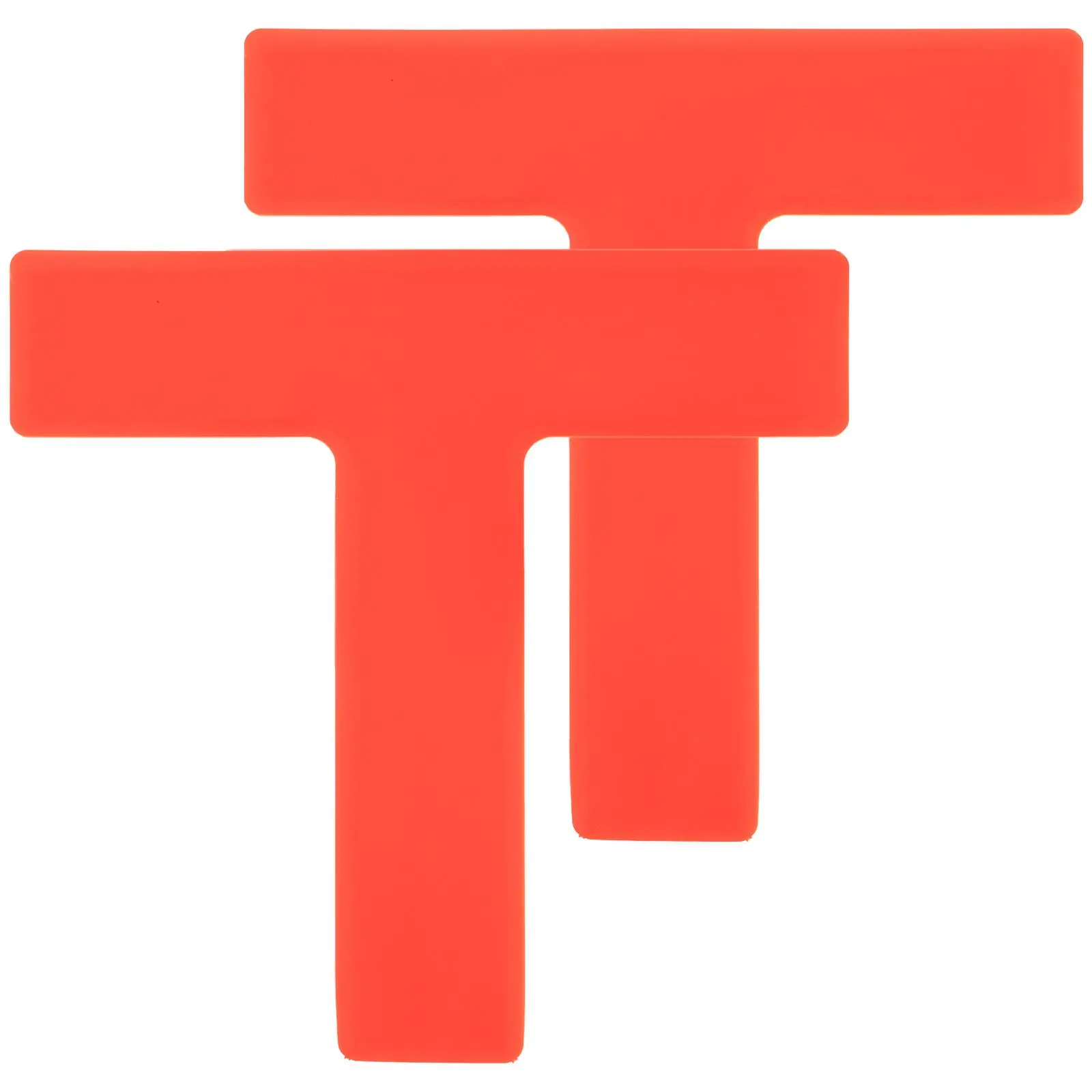 

2Pcs Training Ground Marking Sign Bright Color Realistic Design Durable Football Soccer Sports Marker Pad Reusable Spot