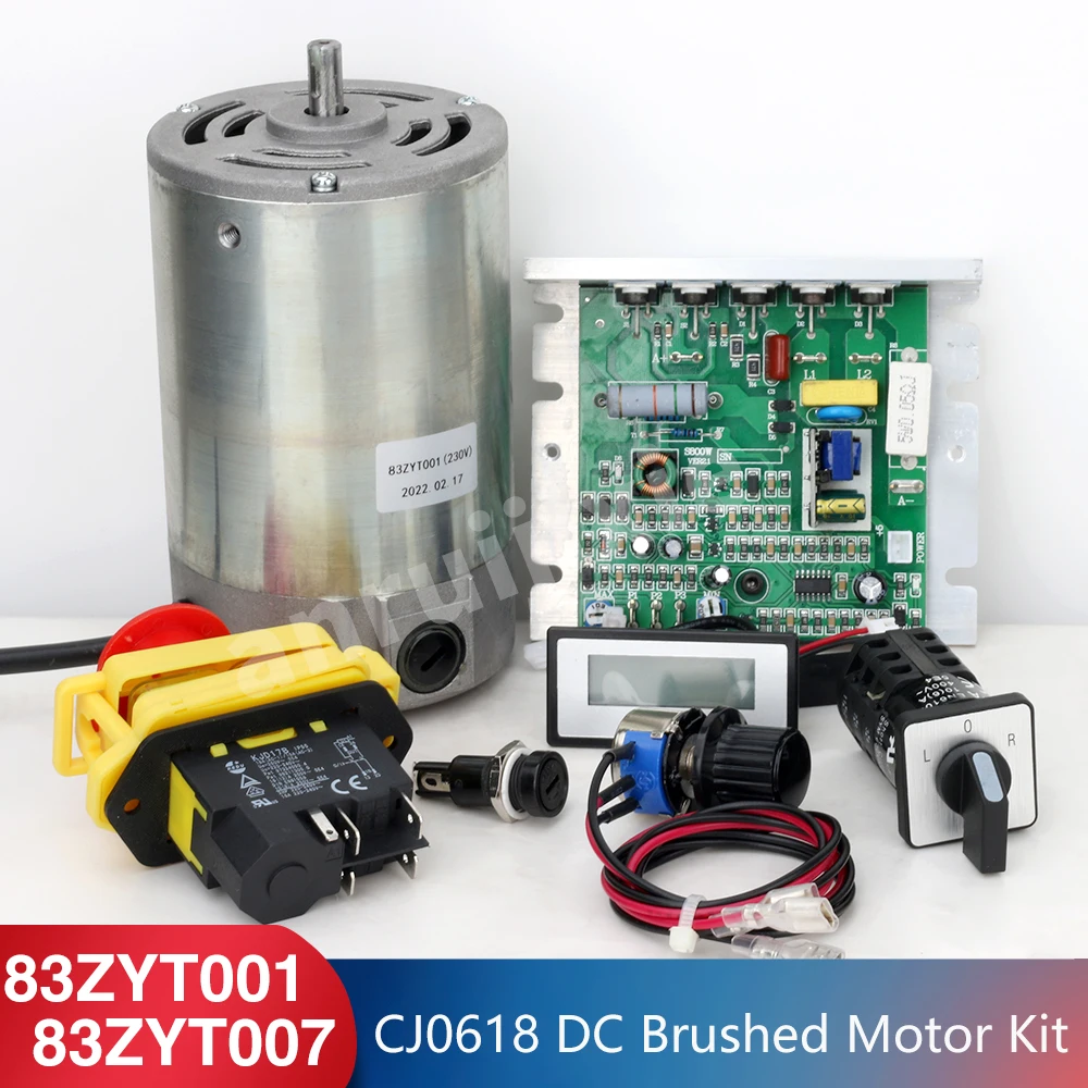 

DC Brushed Motor 550W&400W 220V 83ZYT001/83ZYT007 Digital Display Lathe Power Drive Main Control Board&Motor Kit for CJ0618