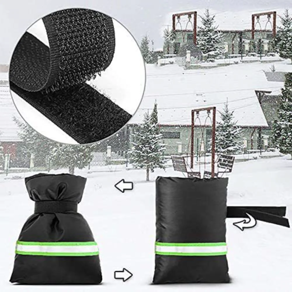 2pcs, Outdoor Faucet Cover Socks For Winter Freeze Protection,Spigot CoverWith Reflective Strips, Thickened Anti-Freeze Outdoor