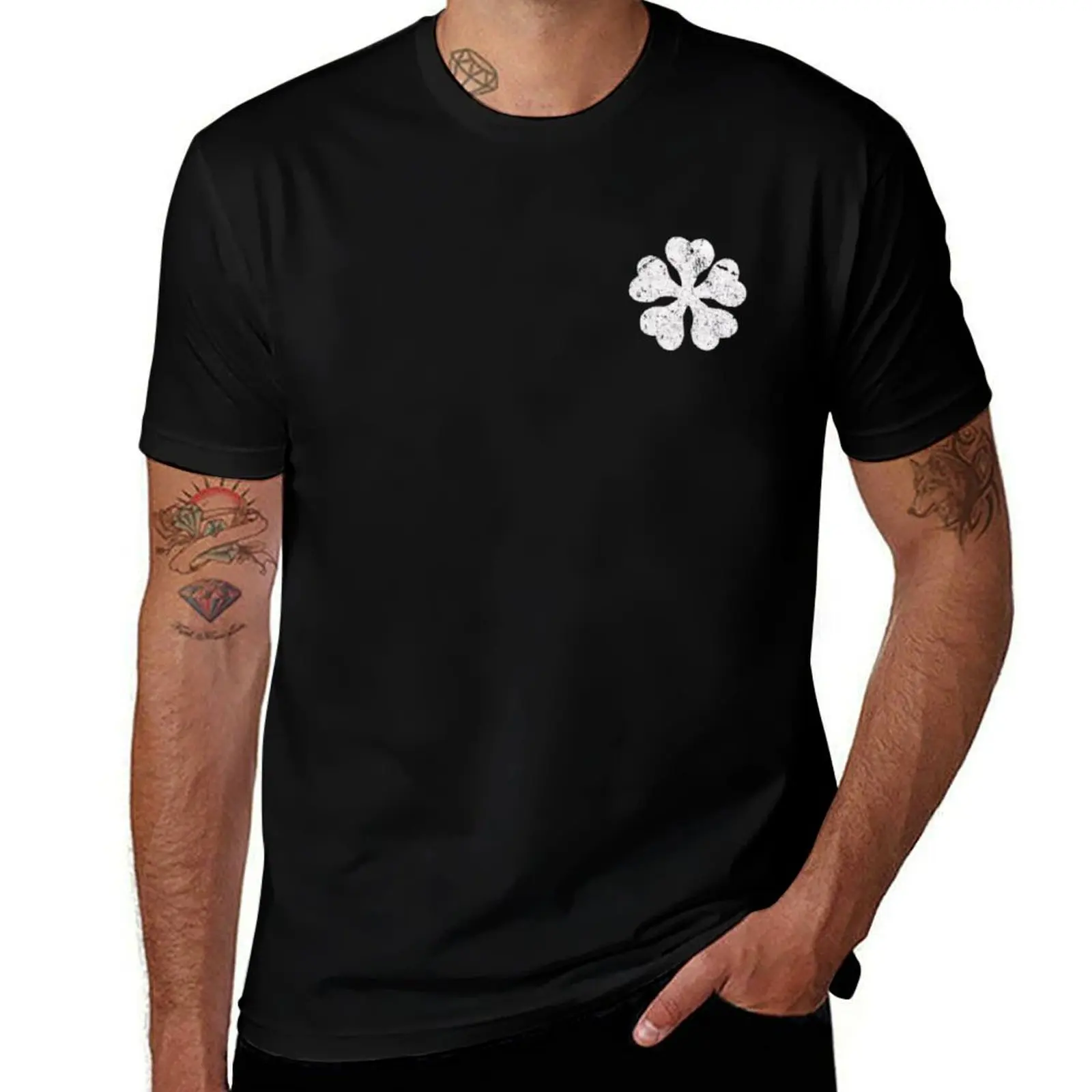 Clover T-Shirt blacks aesthetic clothes cotton t shirt men