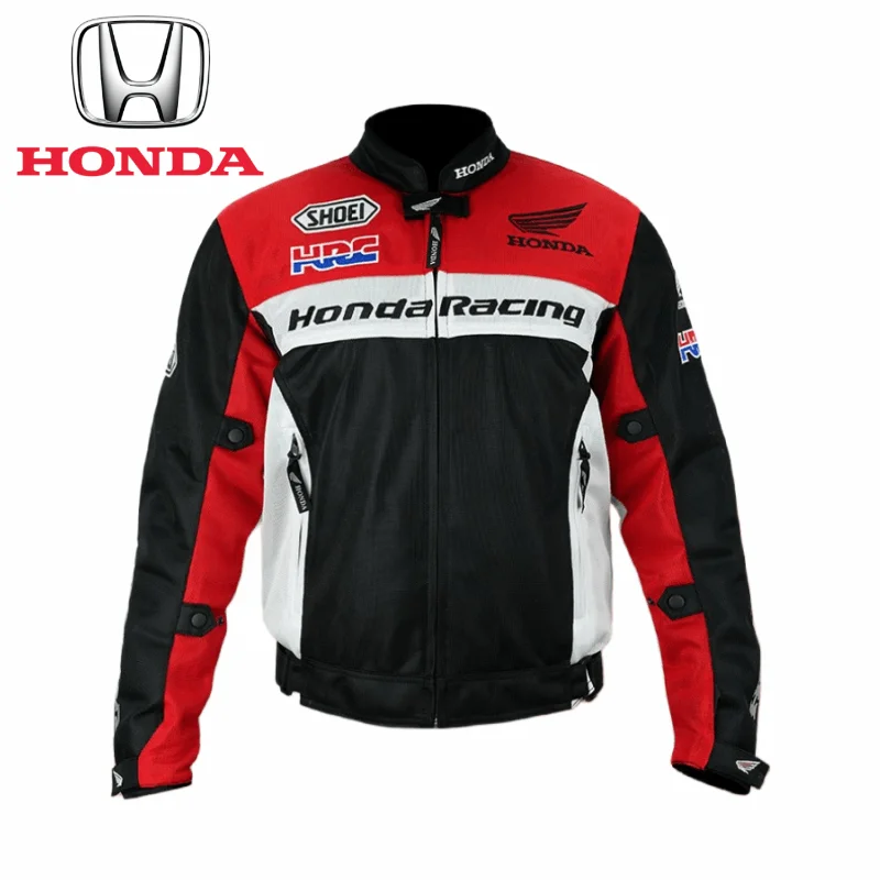 New summer Honda jacket men\'s and women\'s breathable mesh motorcycle jacket anti fall and wear-resistant HRC riding suit