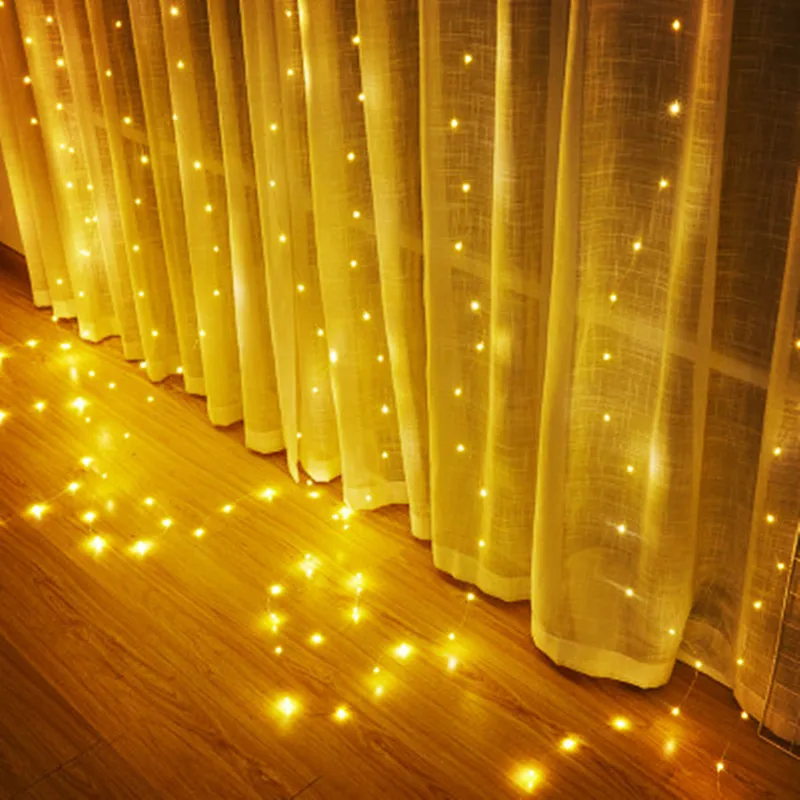 2026 LED Christmas Decoration USB String Lights Holiday Wedding Fairy Light Garland Lights for Bedroom Remote Control Curtain view 3