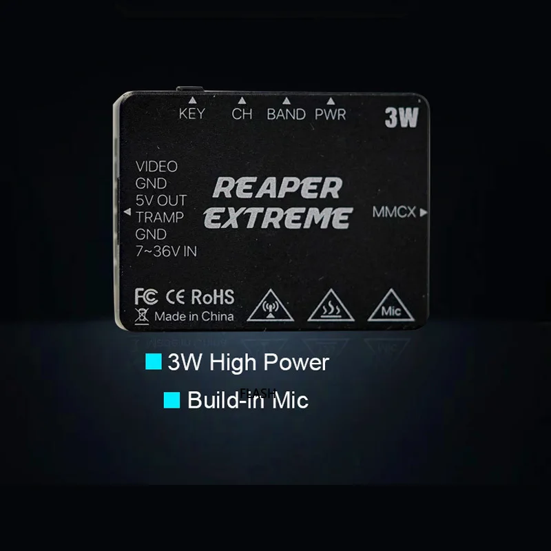 عالية السرعة عالية الجودة Foxeer 5.8G Reaper Extreme 3W 80CH 25mW 200mW 500mW 1.5W 3W قابل للتعديل VTX للألعاب الإلكترونية FPV Lon