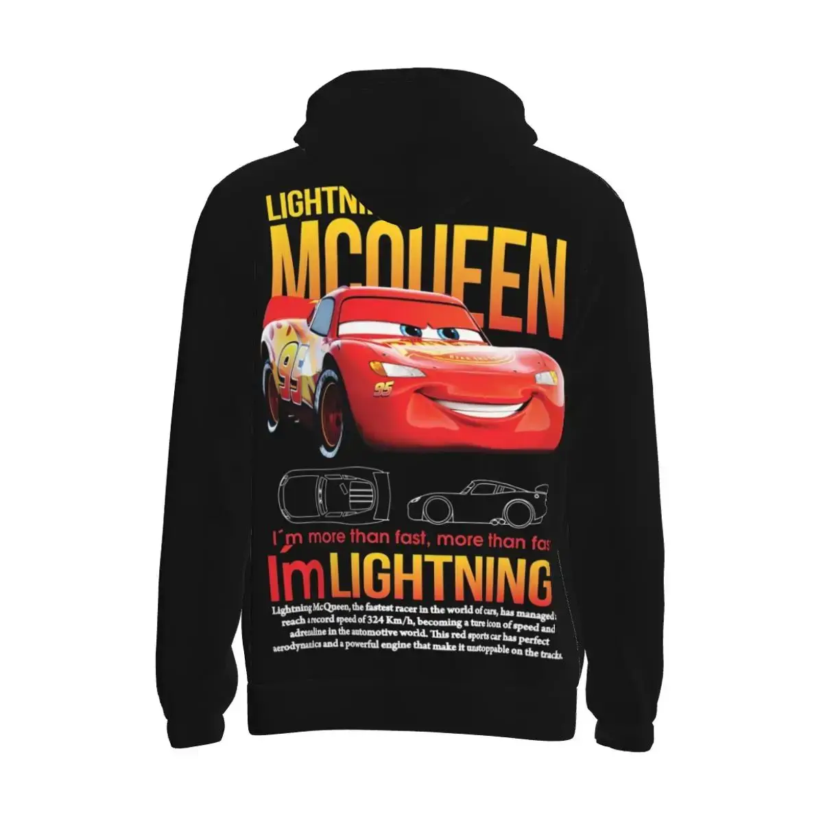 Sally I\'m Lightning Cars Mcqueen Bluza z kapturem dla mężczyzn Bluza damska Moda Graficzne bluzy z kieszeniami Koszule z długim rękawem