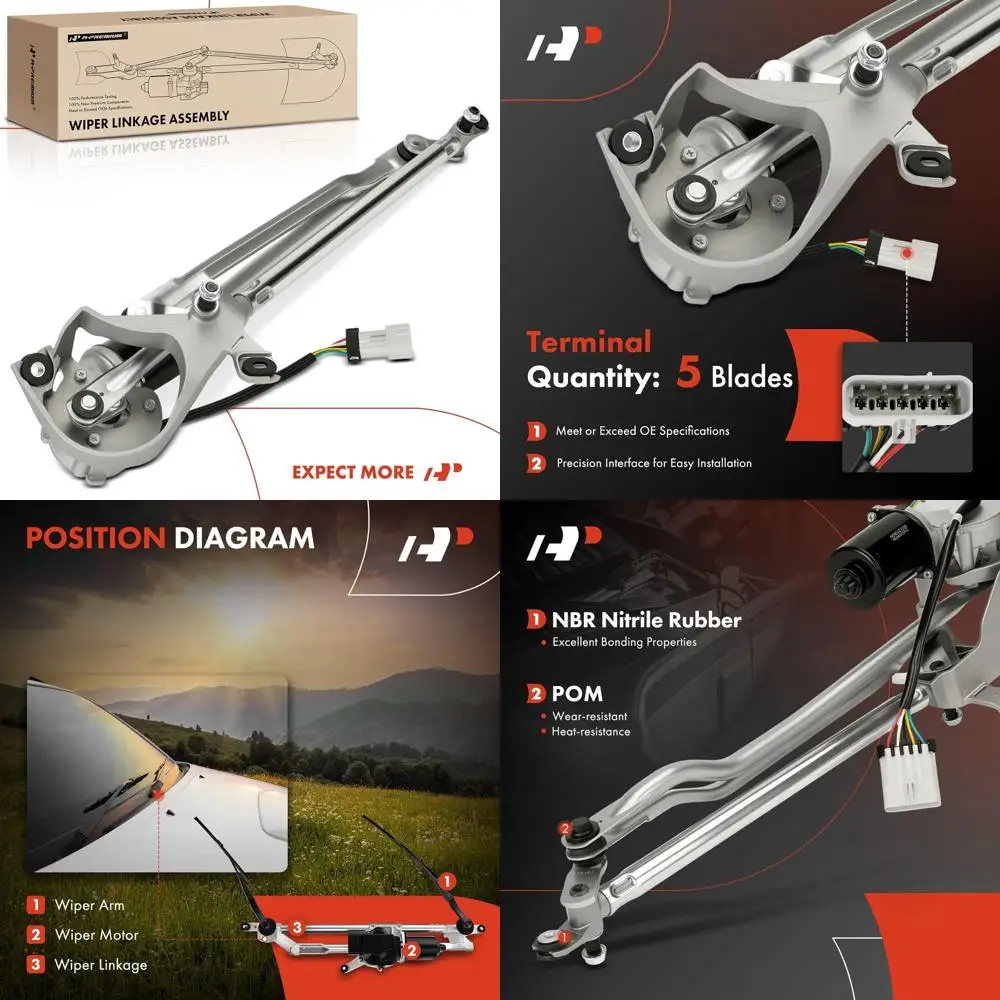 

A-Premium Front Windshield Wiper Motor and Linkage Assembly Compatible with Tesla Model S 2012-2021