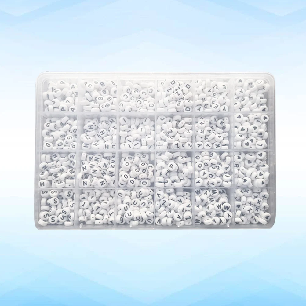 

1350Pcs Children's Letter Beads Plastic Oblate Alphabet Beads for DIY Jewelry Making Educational Activities Creative Gifts