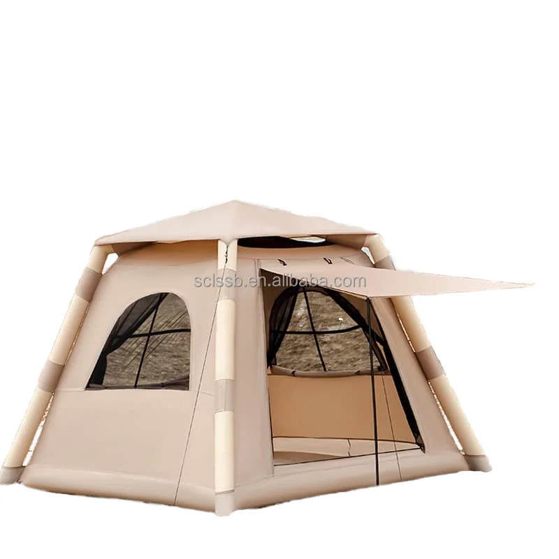Advanced Portable Outdoor Inflatable Tent Thickened Oxford Cloth Straight Support One-Bedroom Four Seasons Fast Automatic