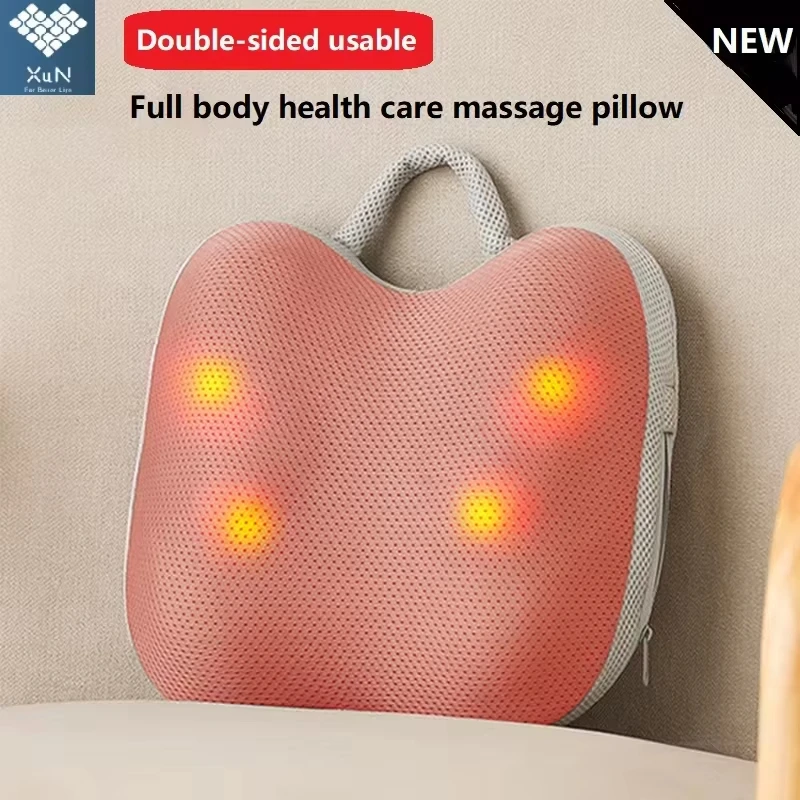 

New 3D Electric Smart Neck Massage Pillow Head Back Shiatsu Full Body Massager Wireless Use For Car Home Infrared Physiotherapy