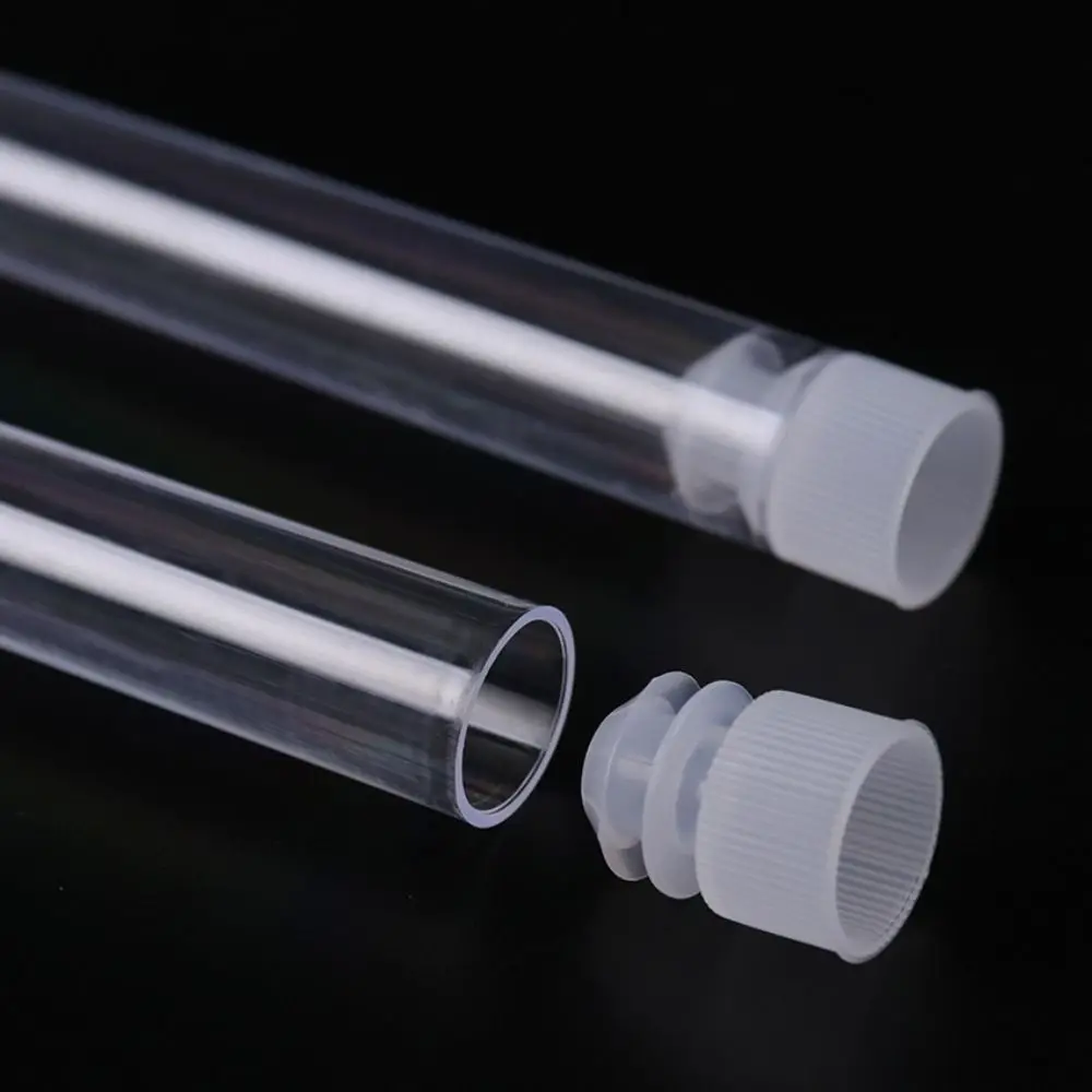 10PCS 15x150mm Plastic Test Tubes Vials Sample Container Sample Tube With Cap For Office School Chemistry Supplies