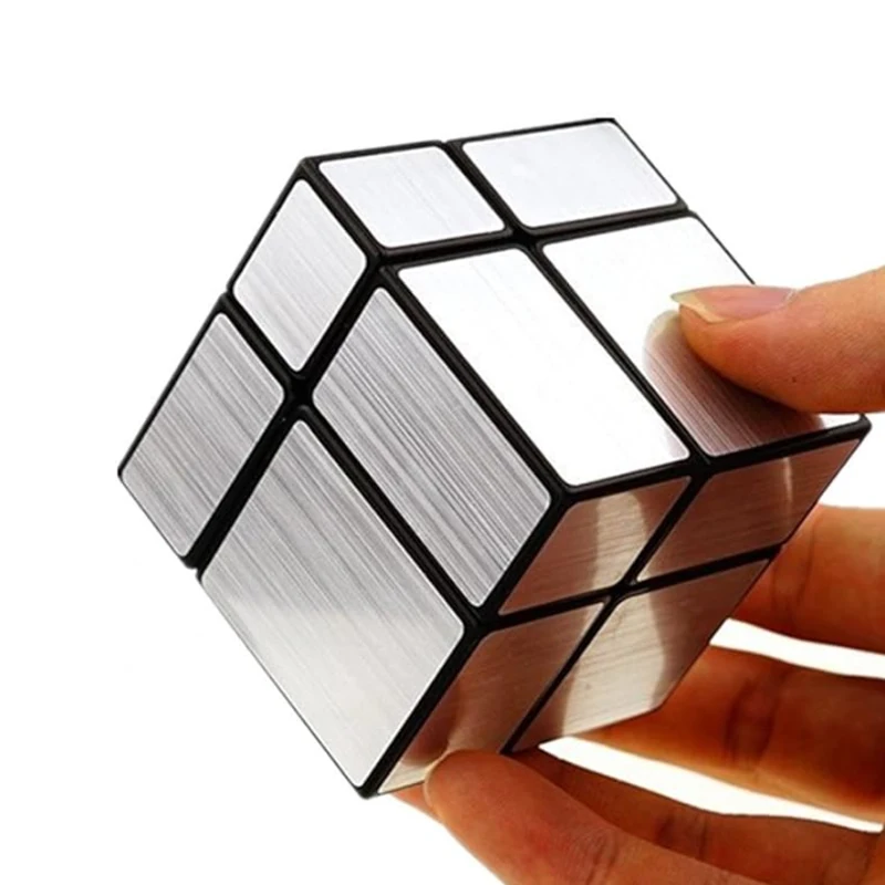 SENGSO Mirror Magic Cube 2x2 Golden Silver Magic Cubo อาชีพปริศนา 2x2x2 ความเร็ว Cube สําหรับของเล่นเด็ก