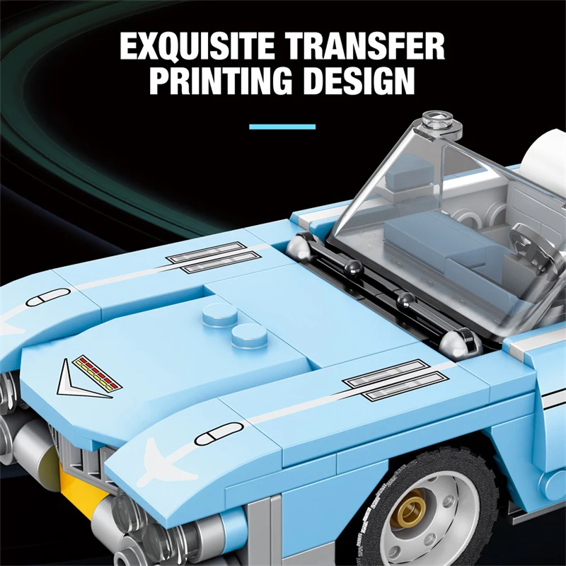 Coche 809, Modelo a Escala 1:24, 308 Piezas, Bloques de Construcción MOC, Ciudad Creativa, Ladrillos de Experiencia, Juguetes Educativos Técnicos para Niños, Regalo