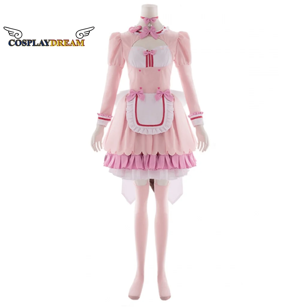 Game Nekopara Chocolate Vanilla Cosplay Costume Pink Coconut Azuki Cosplay Maid Lolita Dress Suit Cat Cosplay Role Play Outfits