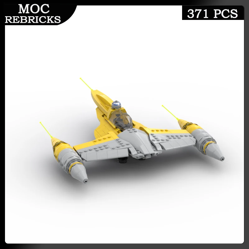 

Military Weapons Series Air Force Theed N-1 Naboo Starfighter MOC Building Block Aircraft Educational Model Brick Toys Xmas Gift