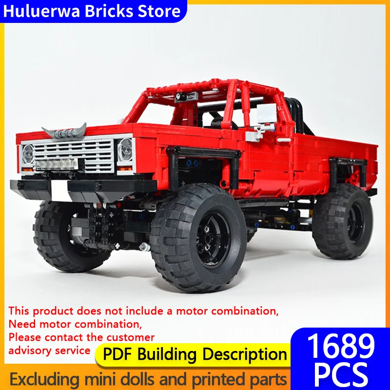 

Модель скоростного гоночного автомобиля MOC, строительные кирпичи Silverado K30, пикап, модульная технология, детский праздничный подарок, сборный игрушечный костюм