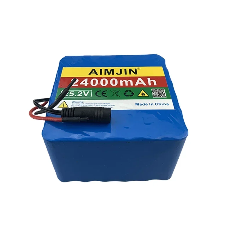 25.2V 24000mAh 18650 Lithium Battery Pack 3S5P Rechargeable Battery with BMS  for Fishing Bicycle Large Capacity Battery