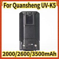 For Quansheng UV-K5 Li-ion Battery 2000/2600/3500mAh Thickened Battery Type-C Charger For UV-K6 Walkie Talkie UV-K5(8) Radio
