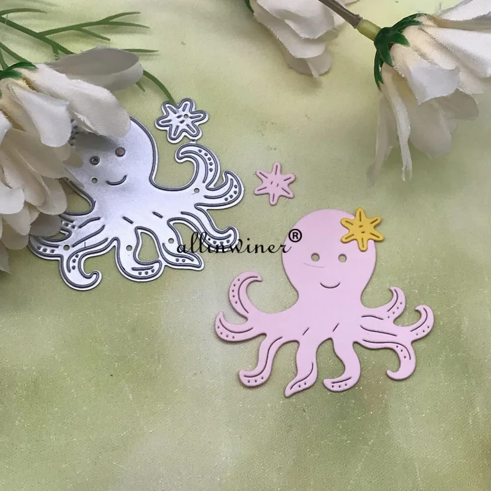 Octopus decoration Metal Cutting Dies Stencils Die Cut for DIY Scrapbooking Album Paper Card Embossing