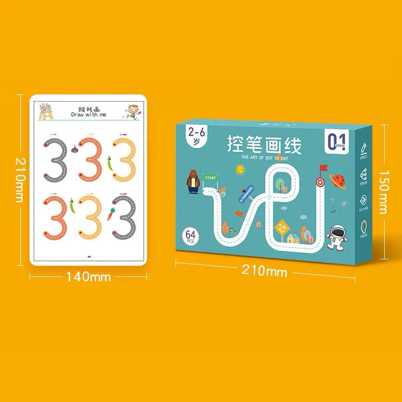 Children Montessori Drawing Book Set Reusable Magic Practice Copybook With Erasable Pens And Eraser Learning To Write Alphabet