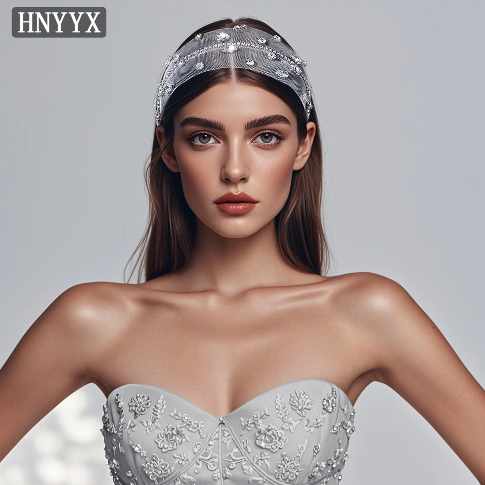 YunLaPan Handmade Lace Openwork Rhinestone Bride Hairband Bohemian Style Ladies Banquet Party Hair Accessories YXA04