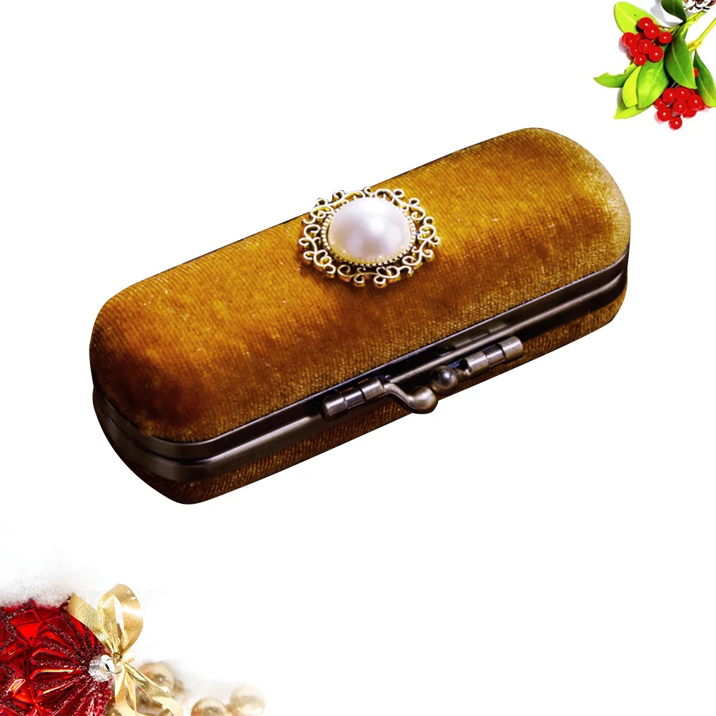 

Retro Lipstick Box Durable Vintage Makeup Storage Case Chocolate Lipstick Lip Balm Essential Oil Roller
