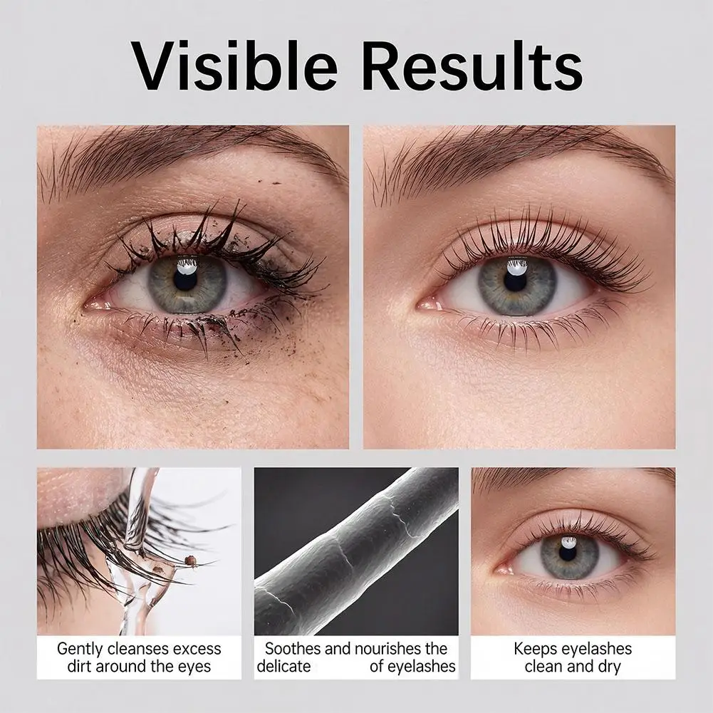 Wimpernreinigungsschaum, sanftes ölfreies Wimpernshampoo, Make-up-Entferner, nicht reizende Augenpflege 50ml – Detail 18
